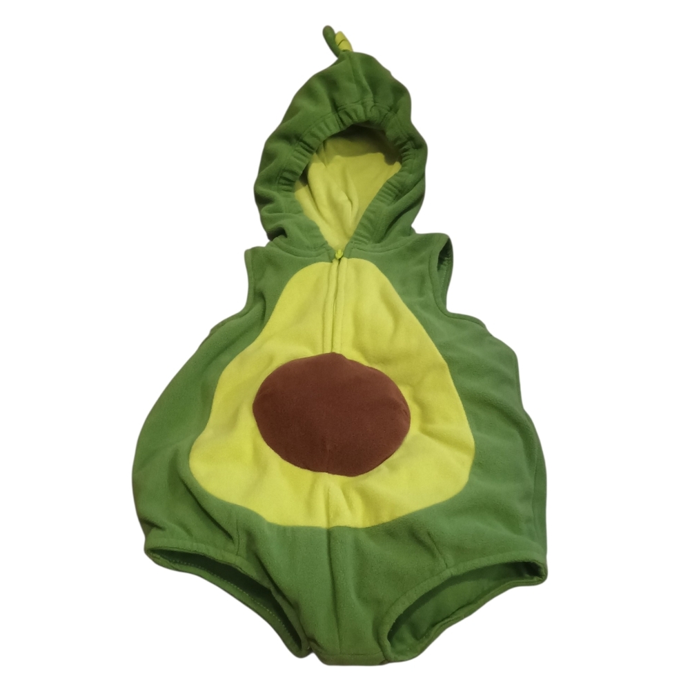 Carter's Avocado 6-9 Months Baby Costume Green Brown Halloween Hooded